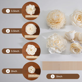 Jear pean diffuser set blends with white decor for elegant scent.