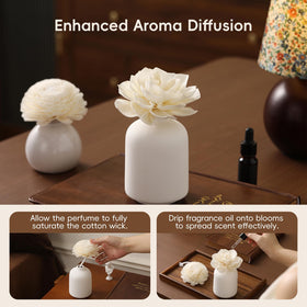 Jear pean rose diffuser adds subtle aroma to bedrooms.