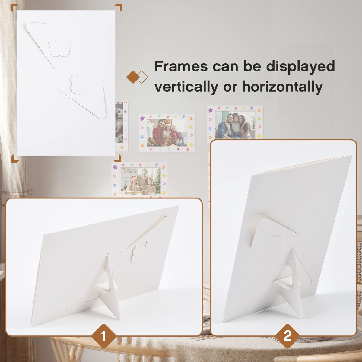 Jecery star and heart sticker sheets to personalize frames.