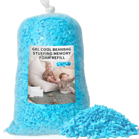 Jecqbor bean bag filler memory foam close-up showing supportive texture.