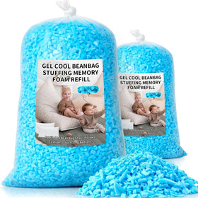 Jecqbor memory foam filler unboxed, ready to fill cushions or bean bags