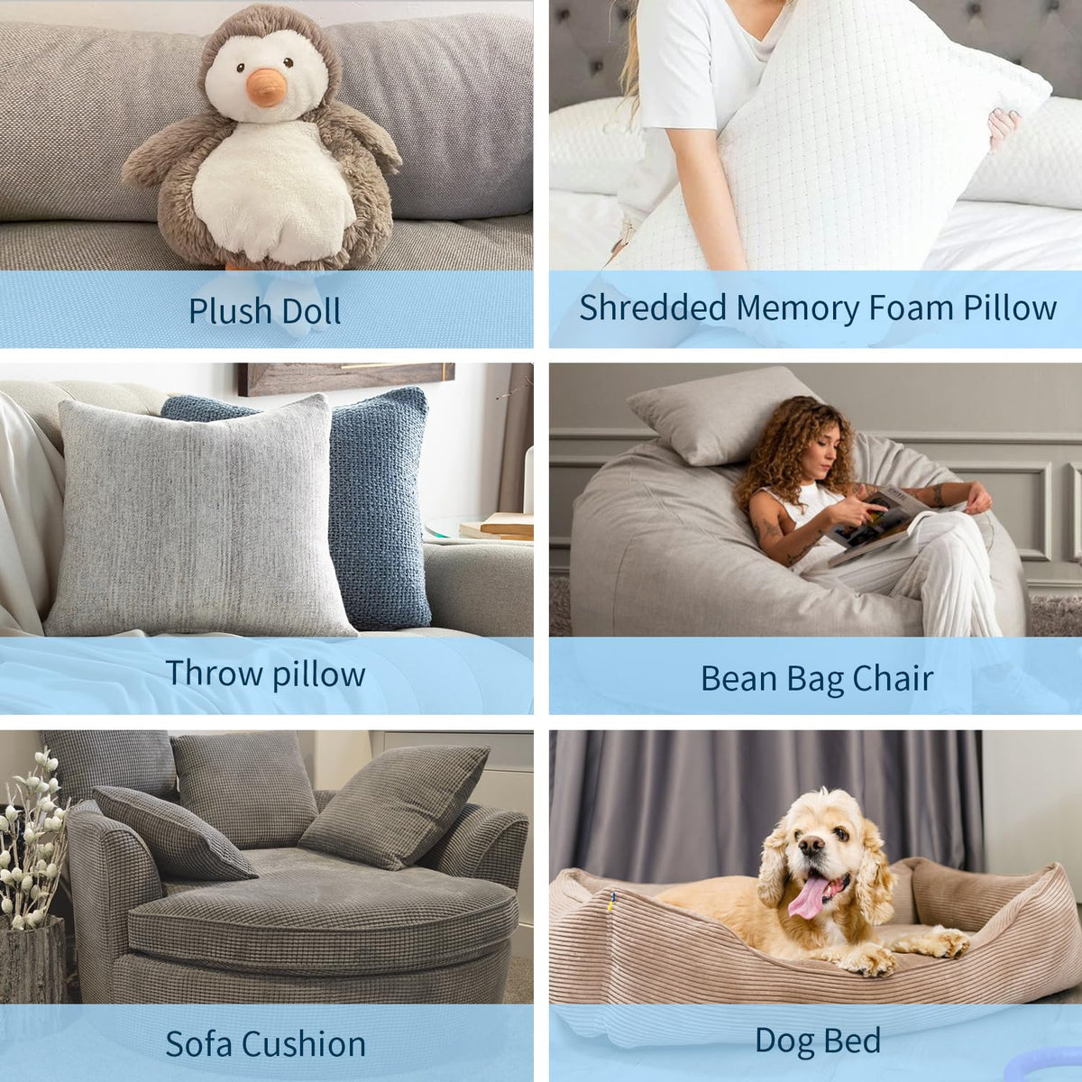 Jecqbor pet bed refill delivering durable comfort