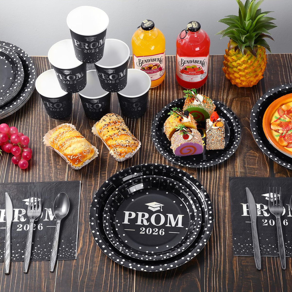 Jectivs prom 2026 9oz cups, black and silver, for easy party beverages.