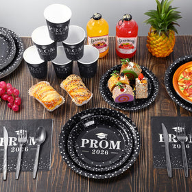 Jectivs prom 2026 9oz cups, black and silver, for easy party beverages.