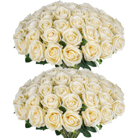 Jefuzh Champagne Roses 50pcs bulk for enduring wedding decor.