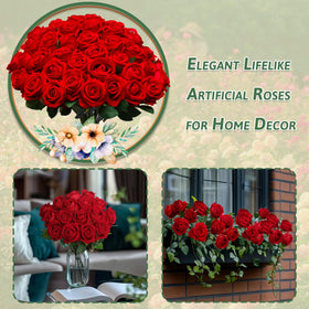 Jefuzh flower wall roses create a lush backdrop.