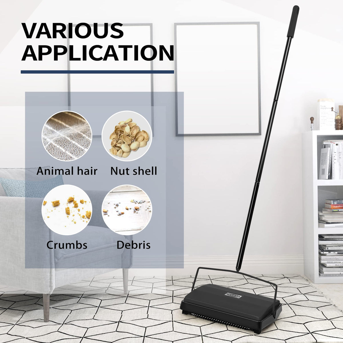 JEHONN lightweight design enhances maneuverability on carpets.