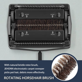 JEHONN non-electric push sweeper glides for cordless cleanup.