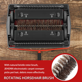 JEHONN carpet sweeper built-in dustpan for easy debris disposal