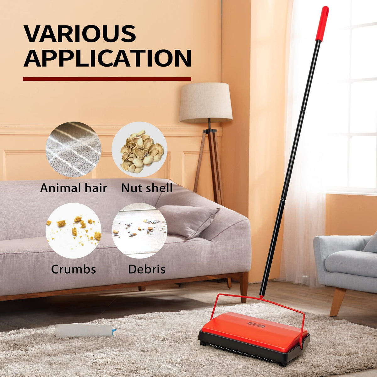 JEHONN sweeper is lightweight and ergonomic for fast cleaning sessions
