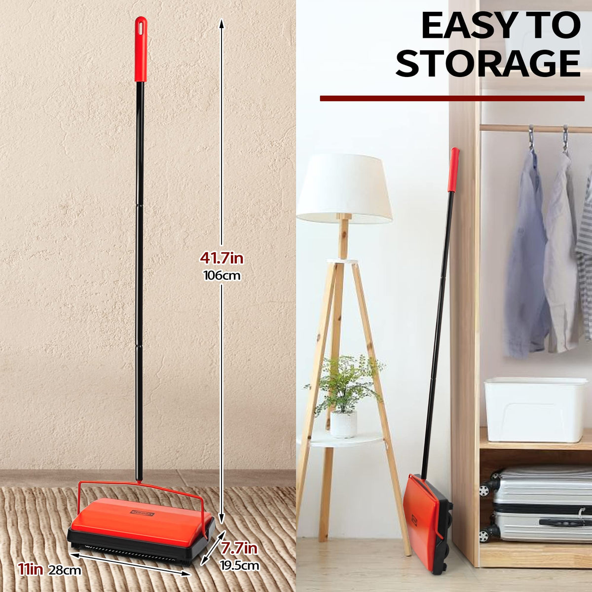 JEHONN non-electric operation offers quiet, portable rug cleaning