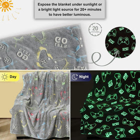 Jekeno glow blanket folded, soft plush texture ideal for cozy evenings