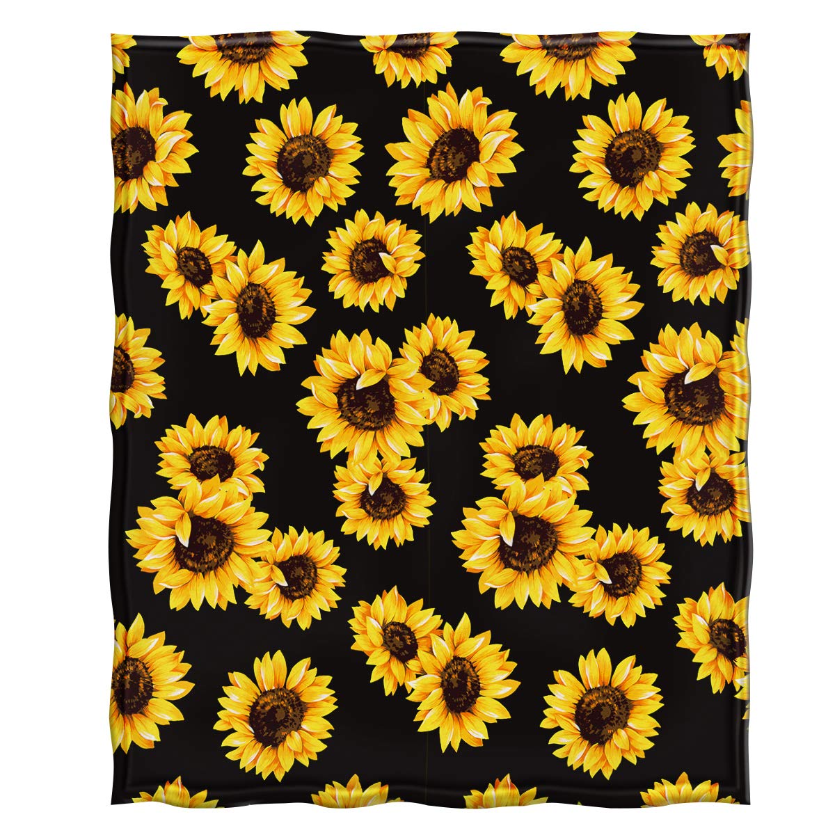 Jekeno sunflower blanket draped on sofa, warm decor and comfort