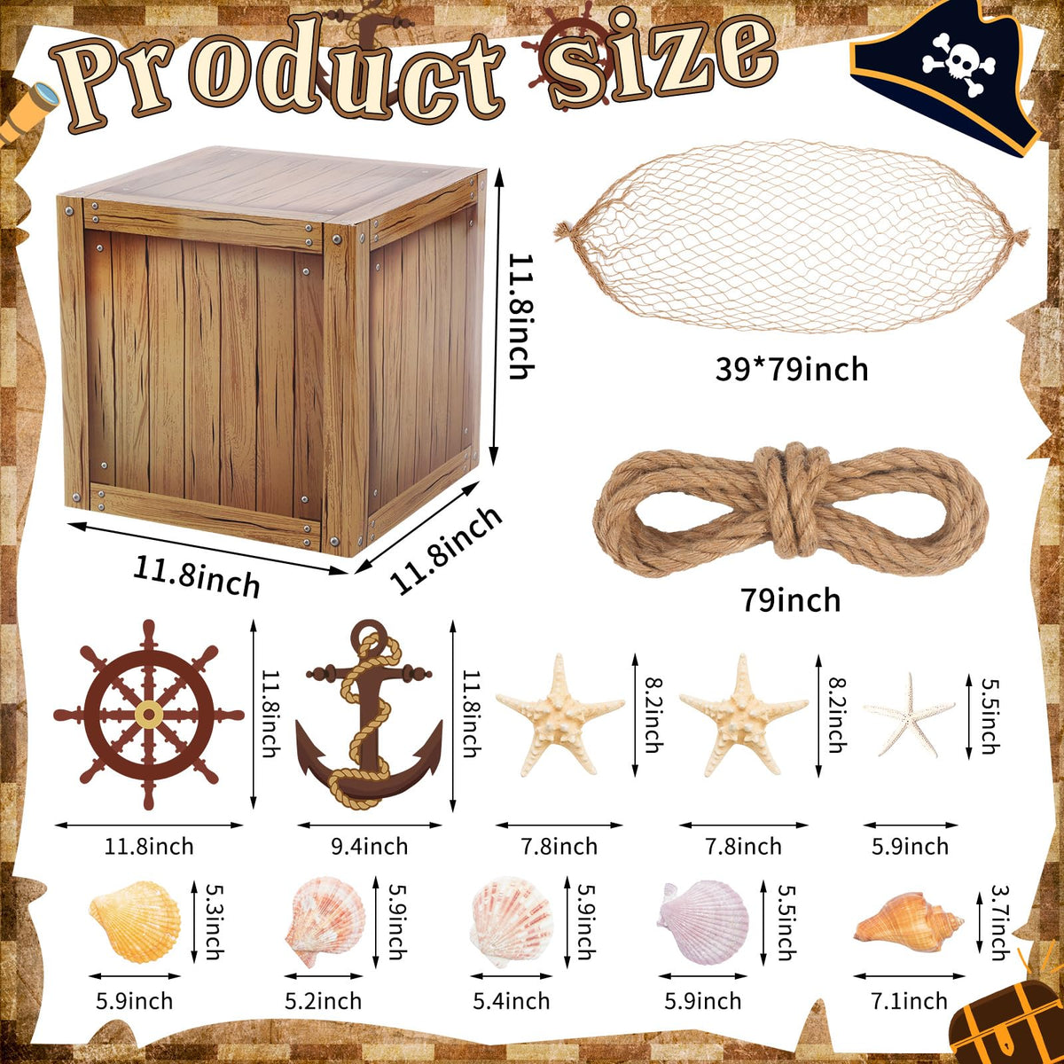 JellyArch pirate decor cards provide flexible focal pieces for party signs and props.