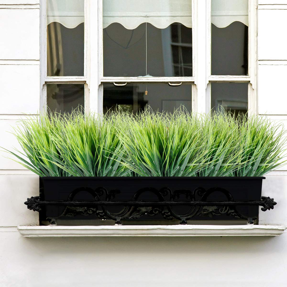 JEMONG front porch décor artificial grass creates a fresh entrance look.