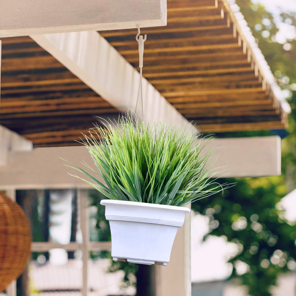 JEMONG outdoor faux grass requires no watering for low-maintenance decor.