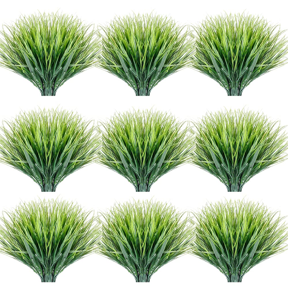 JEMONG 30 bundles artificial grasses for durable outdoor-UV resistant decor.