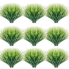JEMONG 30 bundles artificial grasses for durable outdoor-UV resistant decor.