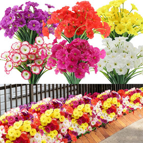 JEMONG daisy artificial outdoor UV-resistant bundles brighten porches and gardens.