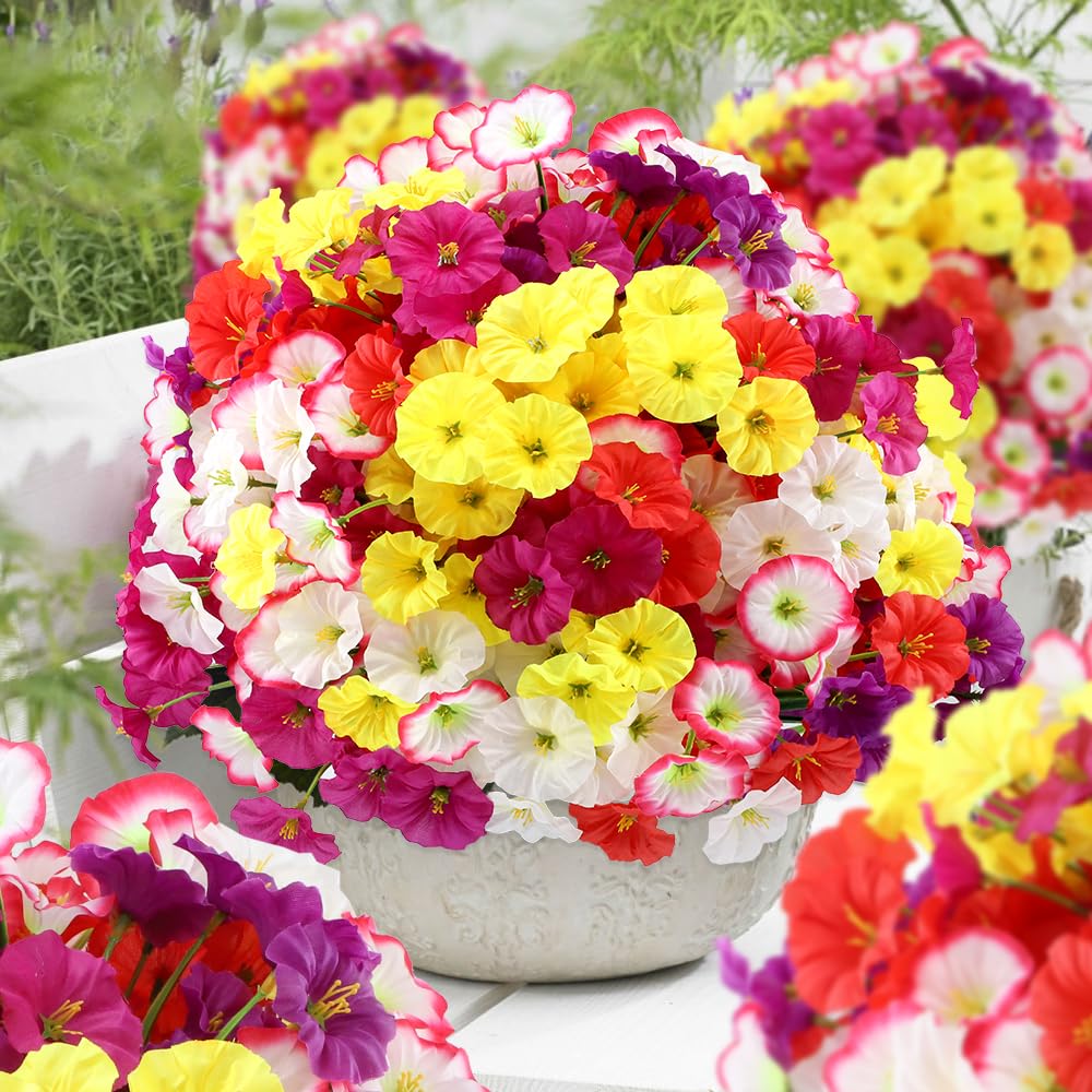 JEMONG fake daisy plants designed for outdoor use with 30 bundles.