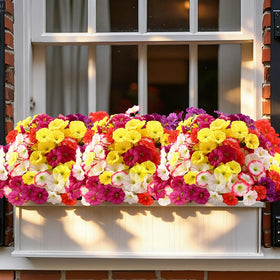 JEMONG hanging decor daisy artificial flowers for outdoor spaces.