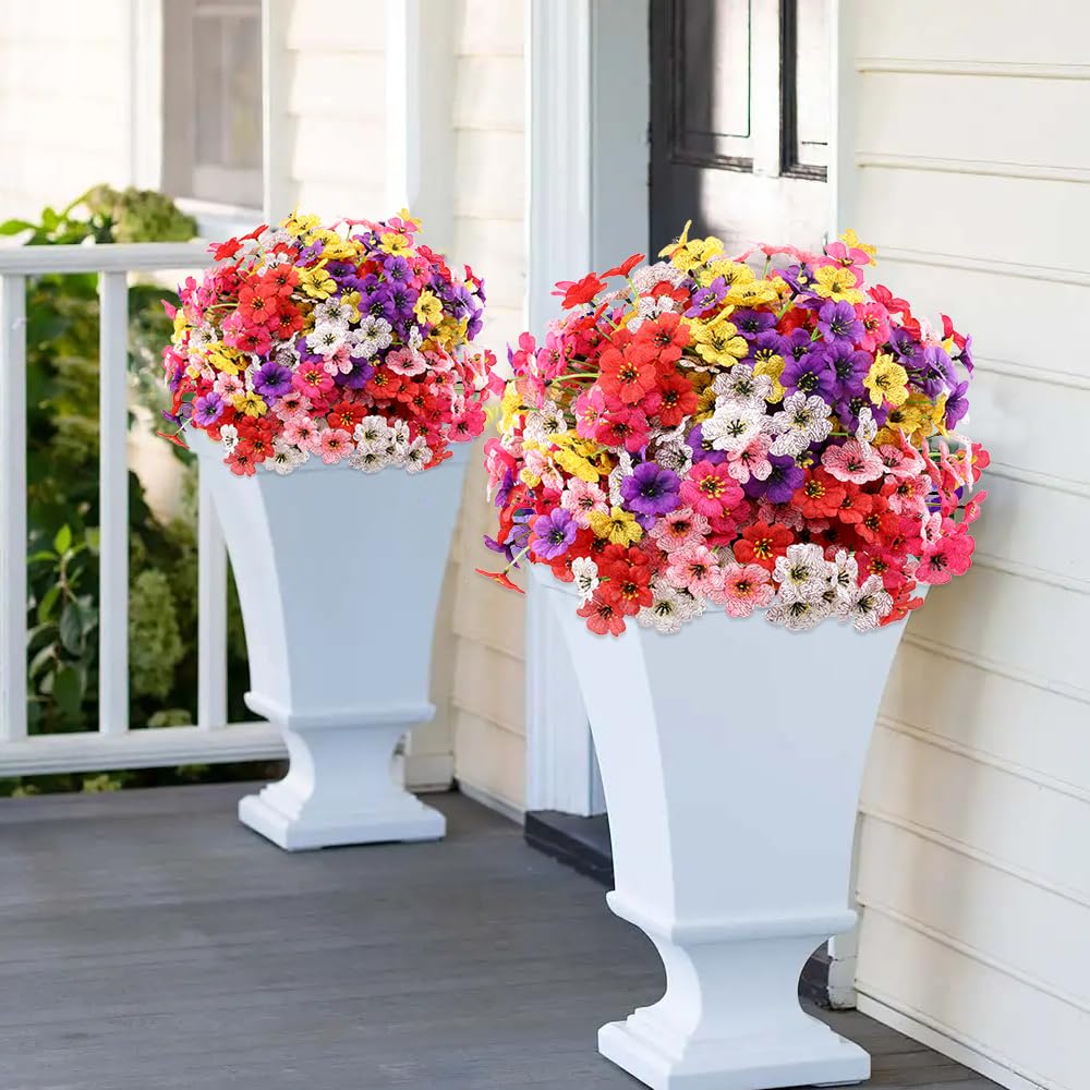 JEMONG mixed-color artificial flowers bundle for DIY decor.