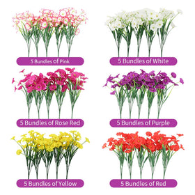 JEMONG porch garden daisy artificial flowers enhance curb appeal.