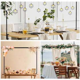 Jenlion table arch creates a focal point for birthday party decor.