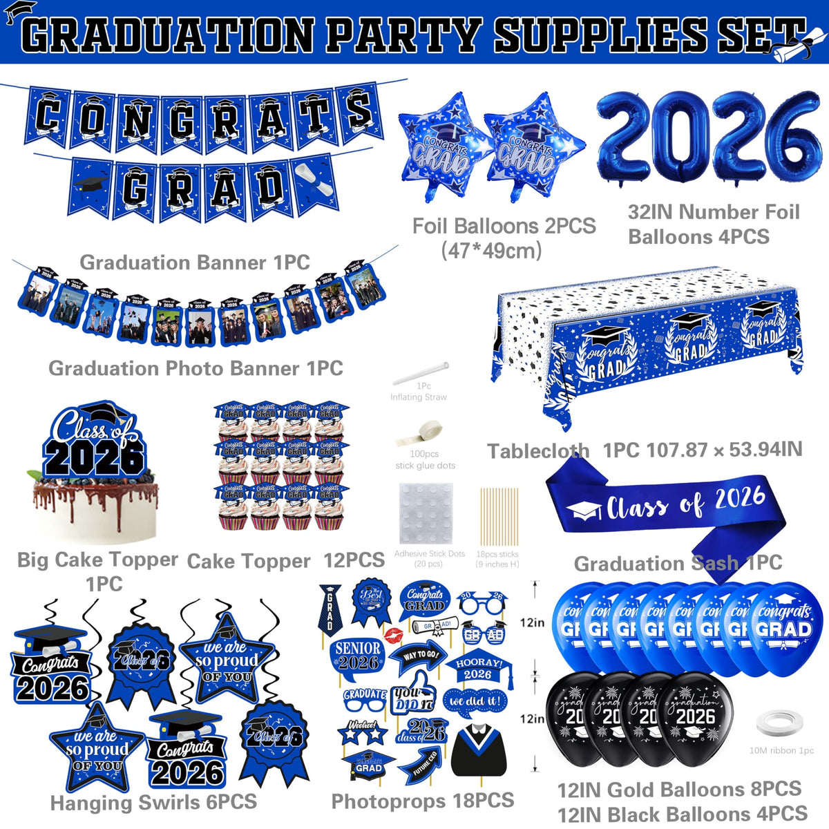 Jenlion Congrats Grad banner enhances ceremony signage and photo ops