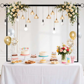 Jenlion versatile stand for weddings, baby showers, and birthdays.