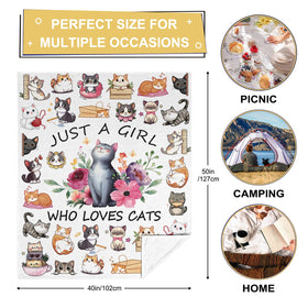 Jepufo cat blanket all-season use for couch, bed, and travel scenarios.
