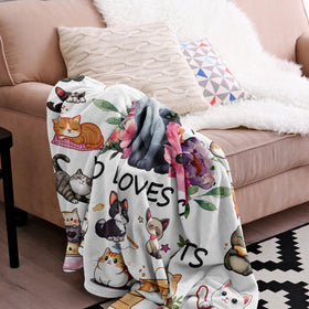 Jepufo cat blanket 40x50 size suits kids and adults for versatile comfort.
