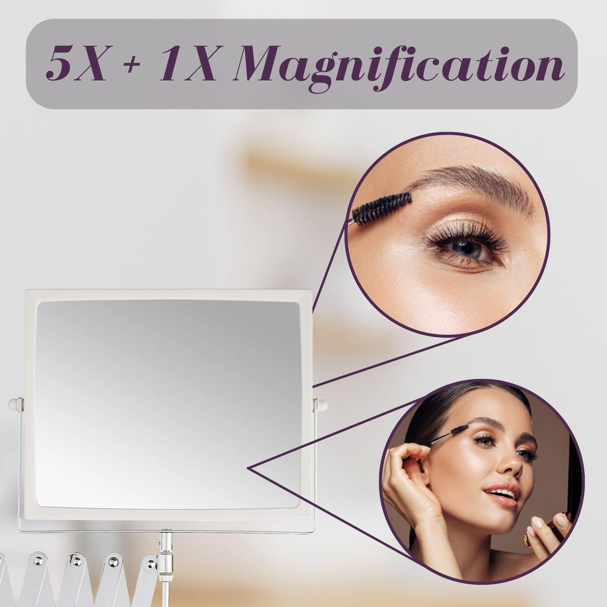 JERDON 5X magnification close-up helps with precise grooming tasks.
