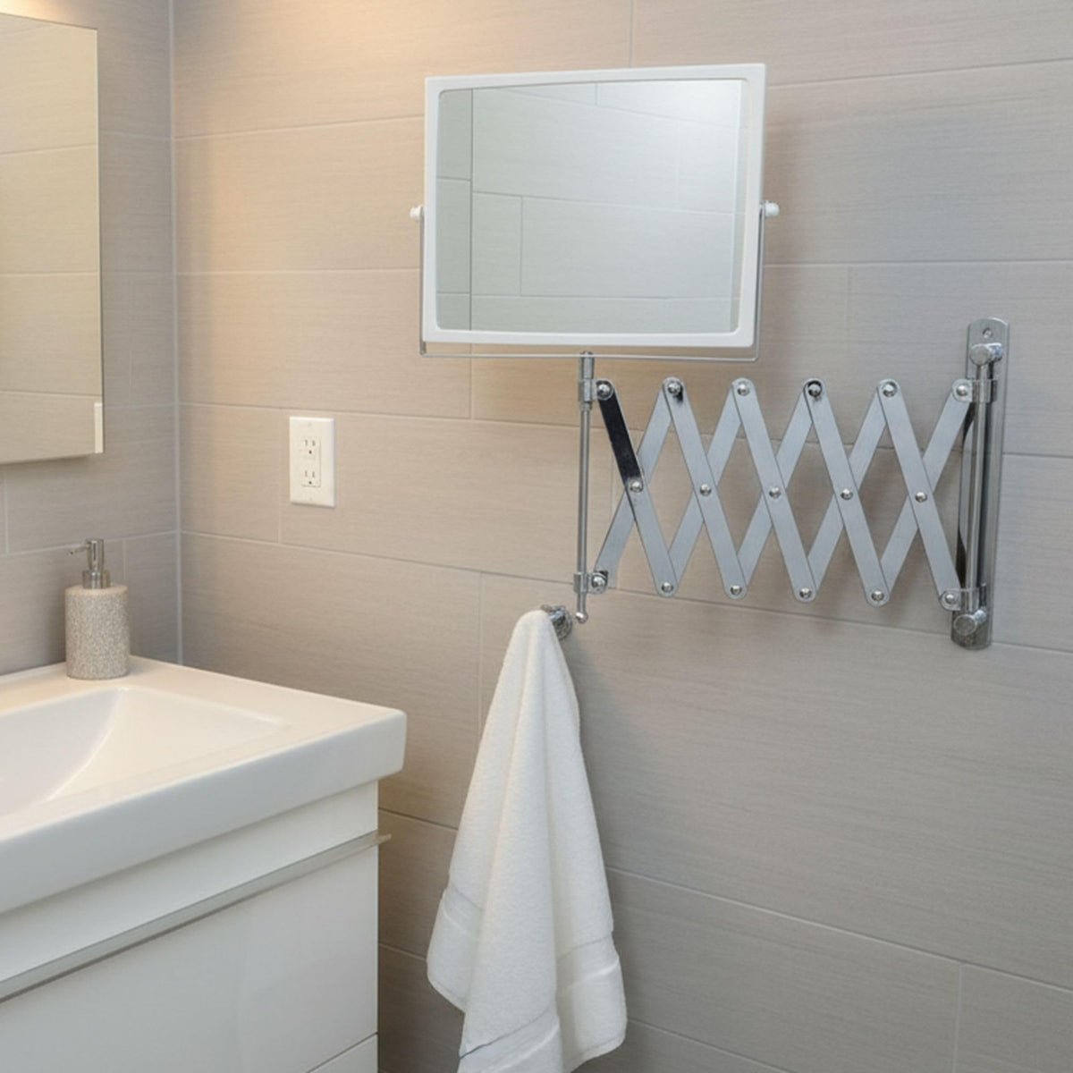 JERDON modern bathroom mirror enhances spaces with functional design.