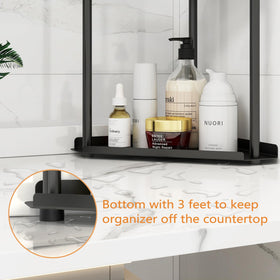 Jesginboo stackable storage for cosmetics keeps vanity neat and organized