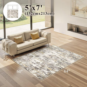 Jessibou low-pile rug fits under doors and furniture