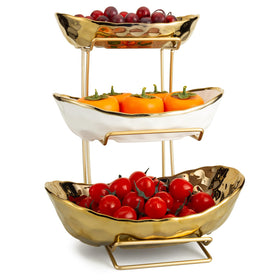 Jessie ceramic bowls with stand, close-up highlighting smooth glaze and sturdy fit.