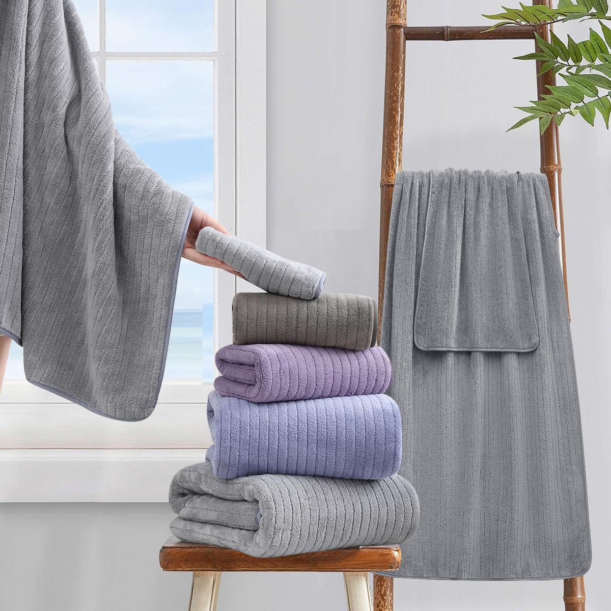 500 GSM microfiber towels from Jessy Home emphasizing durability and absorbency