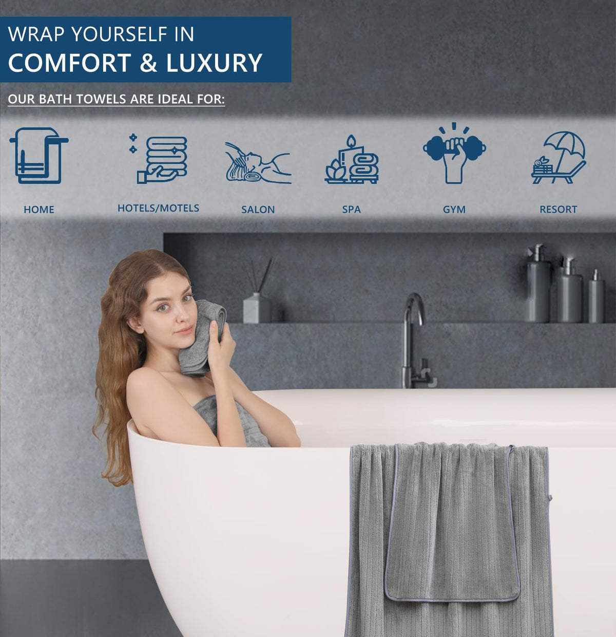 Jessy Home hand towels 15x31 inches offering quick-dry performance