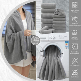 Towels with hanging loops by Jessy Home for easy storage