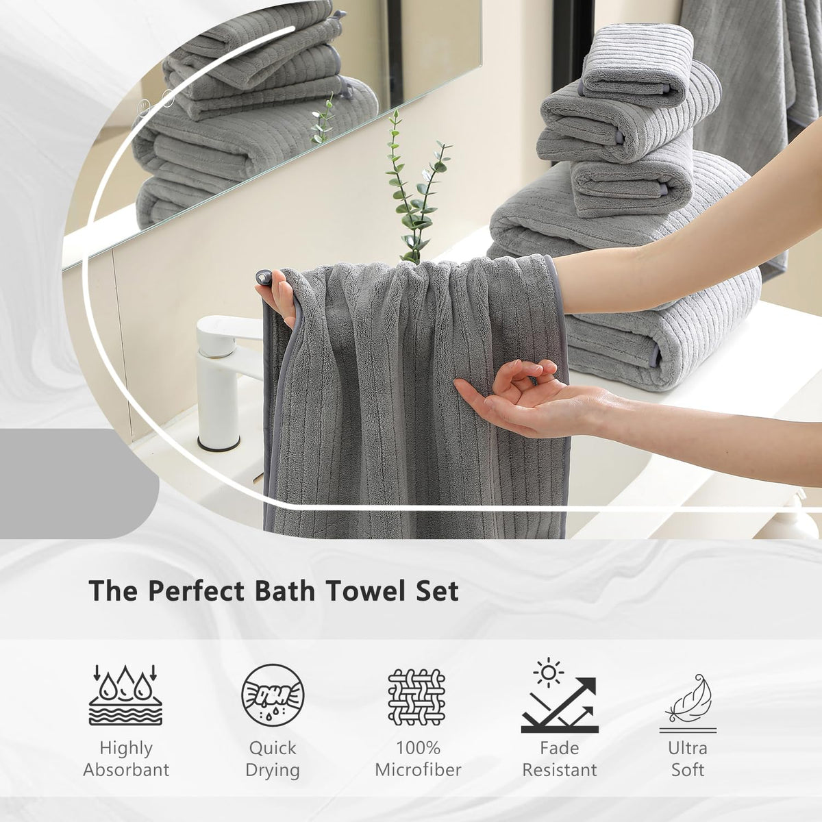 Jessy Home washcloths 13x13 inches ideal for gentle cleansing