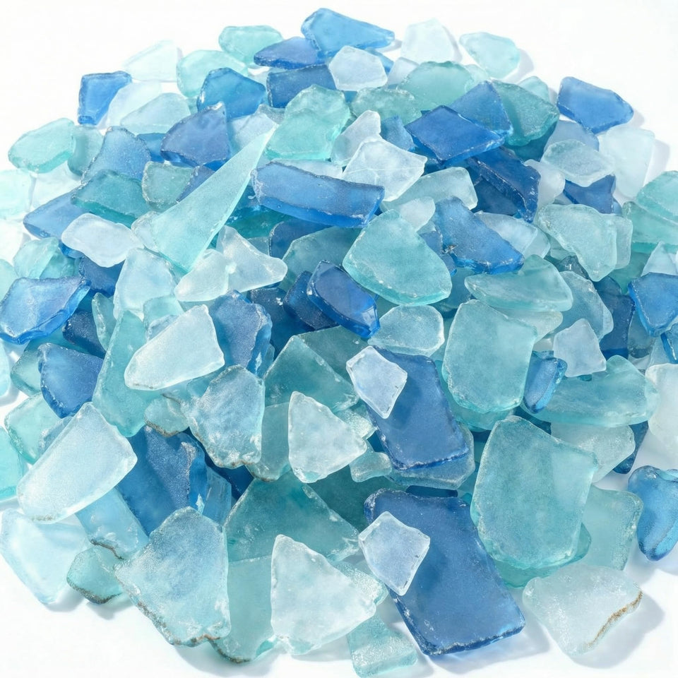 Jetec sea glass 36oz blue for beach wedding decor and DIY crafts