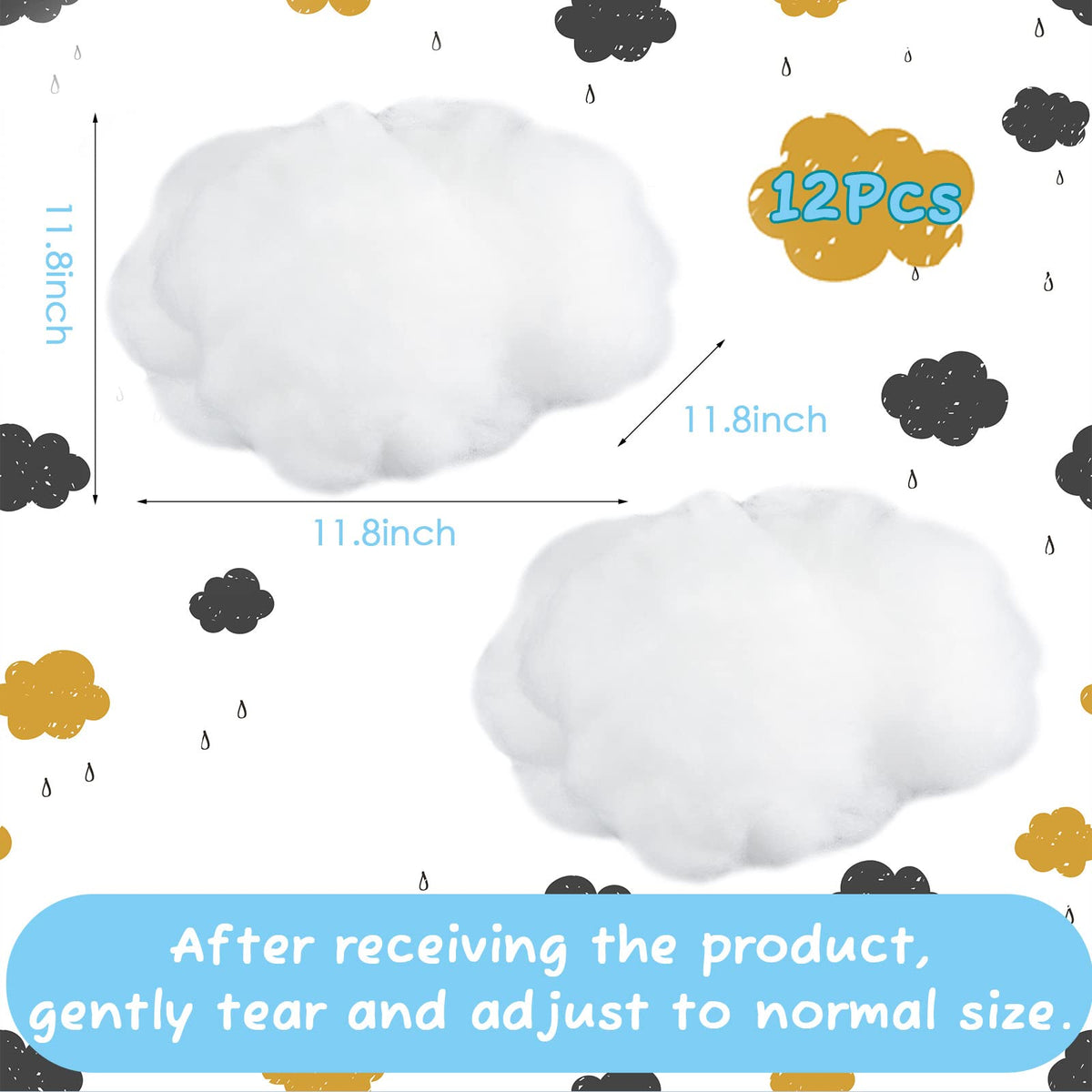 Jetec cloud prop 15x15x15 cm ideal for compact spaces and table accents.
