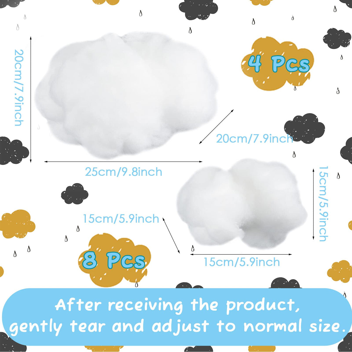 Jetec hanging cloud decoration for weddings adds magical ambiance.
