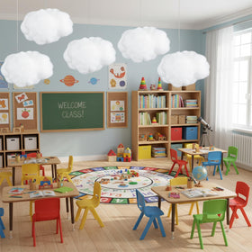 Jetec cloud prop with a pure white fabric finish for serene room decor.