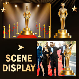 Jetec gold trophy cutout standup adds stage-worthy flair for award-themed celebrations.