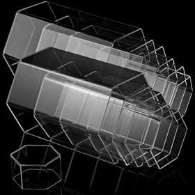 Jetec hexagonal display stand store display ideal for window or counter setups