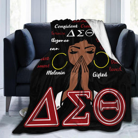 JEUAIOAI sorority gifts blanket flannel 60x50 on dorm bed for cozy study sessions