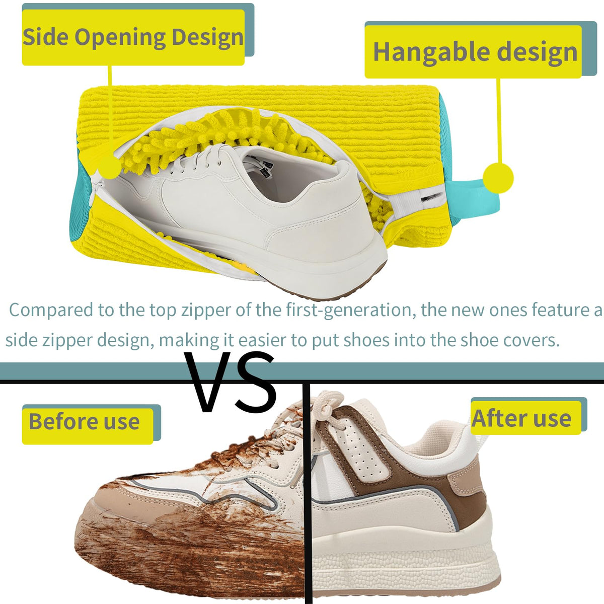 JEWKUP interior close-up reveals dual mesh and fluffy fibers for thorough cleaning