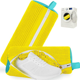 JEWKUP shoe washing bag top view with mesh protection during washing